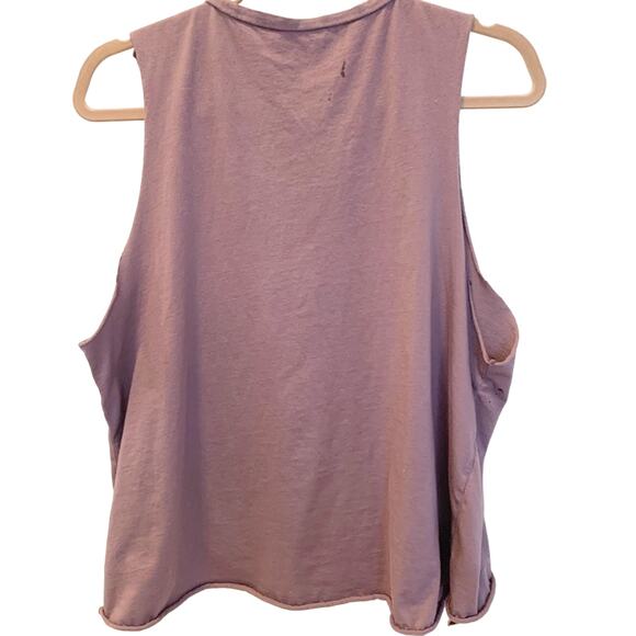 Recycled Karma Purple Distressed KISS Muscle Tank Small - Picture 4 of 6